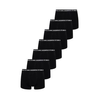 Karl Lagerfeld Ondergoed, Heren, Zwart, L, Katoen, Logo Trunk 7-Pack Boxers