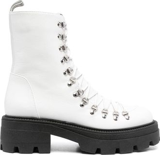 Sergio Rossi rubber toecap boots - women - Leather - 39.5 - White