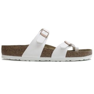 Birkenstock Mayari Birko-Flor Unisex Toe Post Sandals - White - Size:UK 4.5