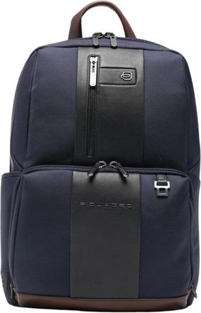 Piquadro Kleine Laptop Rugzak - unisex - Rugzakken - Blauw - ONE Size - Leer - Tassen