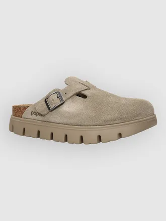 Birkenstock Boston Chunky Suede Leather Sandalen braun