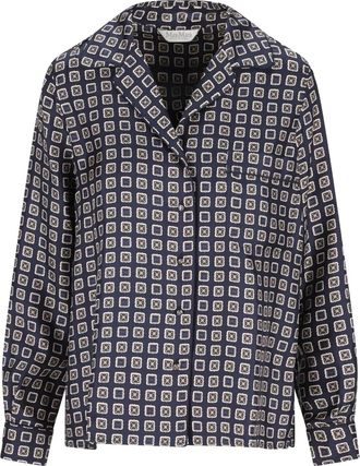 Max Mara Overhemd met knopen en patroon - Blauw