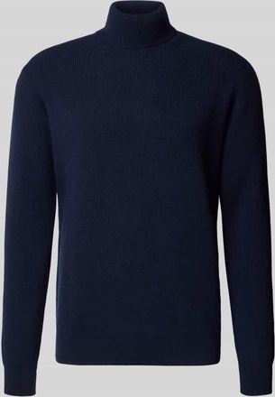 Manuel Ritz Strickpullover mit Rollkragen in Marine, Größe XXL