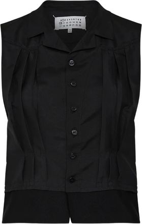Maison Margiela Canotta plissettata - Nero
