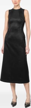 Shiro Sakai panelled midi dress - women - Polyester - S - Black