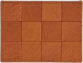 Dragon Diffusion Womens Check Cardholder In Tan