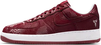 Nike Mens Kobe Air Force 1 Low Lower Merion High: Away Shoes in Red | IB0018-600