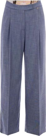 Liu Jo Wide Trousers, female, Blue, Size: M Wide Trousers