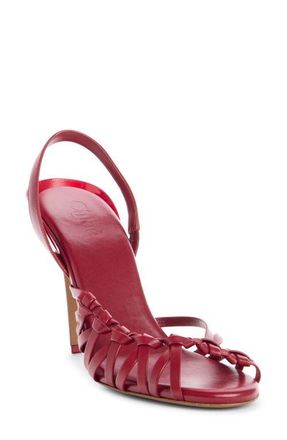 Chlo&eacute; Estra Woven Slingback Sandal in Raspberry Sorbet at Nordstrom, Size 7.5Us