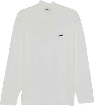 Autry White Logo Long Sleeve T-Shirt