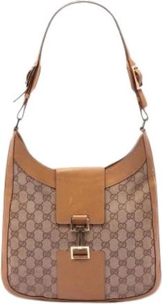 Gucci Pre-owned Vintage Schoudertas - Dames - Vintage Schoudertas - Beige - ONE Size - Vintage