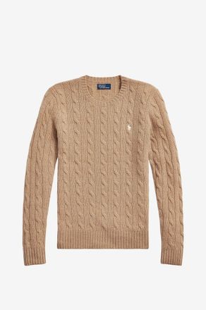 Polo Ralph Lauren Zopfstrickpullover aus Wolle und Kaschmir Pony