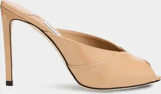 Jimmy Choo London Brigitte 100MM Patent Leather Mules