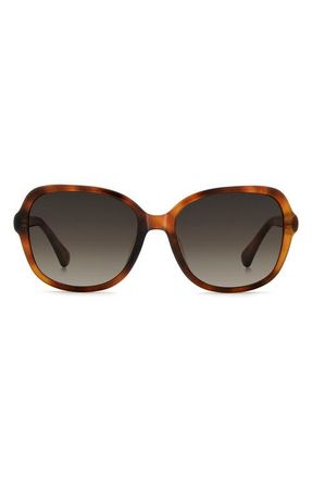 Kate Spade New York eliza 57mm gradient round sunglasses in Havana/Brown at Nordstrom