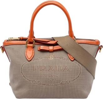 Prada Pre-owned Vintage Satchel - Dames - Vintage Shopper - Beige - ONE Size - Vintage