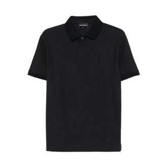 Emporio Armani Polo shirt van katoen - Heren - Polos - Blauw - 2XL - Katoen - Tops