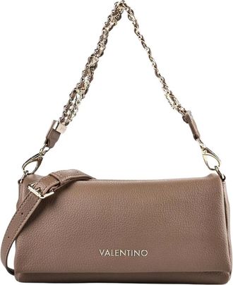 Valentino Lena Crossbody Tas - Dames - Tassen - Beige - Maat: ONE Size Zijde