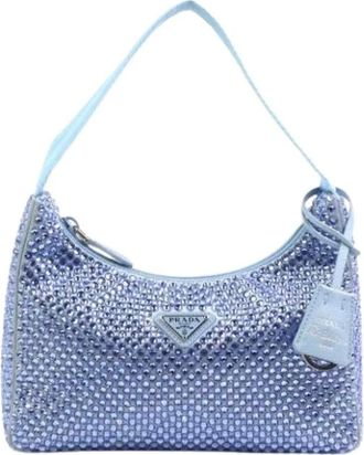 Prada Pre-owned Shoulder Bags, female, Blue, Size: ONE SIZE Pre-owned Vintage Shoulder Bag