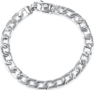 Pompeii3 Mens Designer Curb Link 14k Gold (30gram) or Platinum (48gram) 7.5mm Bracelet 8.5