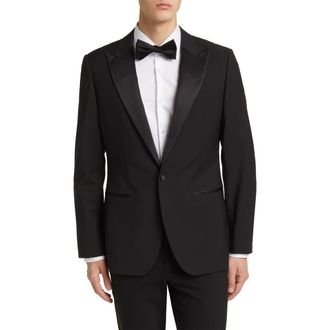 Reiss Poker Wool Blend Blazer in Black at Nordstrom Rack, Size 46