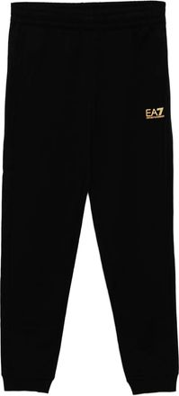 Emporio Armani logo-print track pants - men - Cotton - S - Black