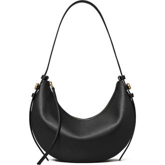 Tory Burch Romy Half Moon Shoulder Bag in Black at Nordstrom