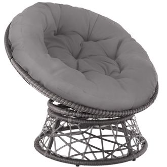TecTake Garden Chair Gargano in Grey | Size: 4 Person