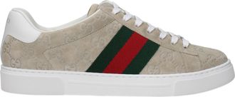 Gucci Ace Mens Sneakers Beige Suede