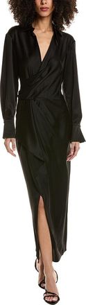 SIMKHAI Talita Classic Draped Front Midi Dress