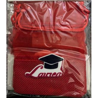 Trade Shop Trade Shop - Set 24pz. Sacchetti Sacchetto Rosso Per Laurea Juta Bomboniera Portaconfetti