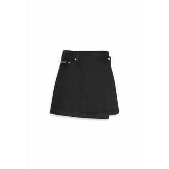 Calvin Klein Mini wikkelrok in denim