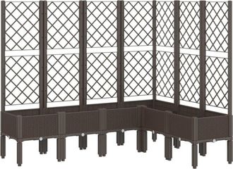 vidaXL Garden Planter with Trellis Brown 160x120x142 cm pp Vidaxl