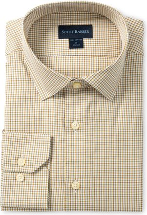 Scott Barber Stretch Classic Plaid, Khaki