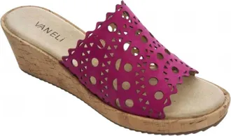 Vaneli Womens Cammie Wedge Sandal In Fushia