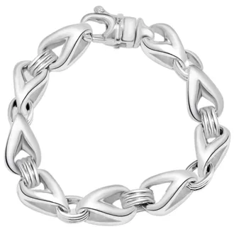 Pompeii3 Mens 14k Gold (160gram) or Platinum (257gram) 13.5mm Link Bracelet 9