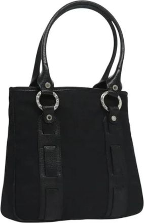 Bulgari Tweedehands Canvas handtassen - Dames - Vintage Handtas - Zwart - ONE Size - Leer - Vintage