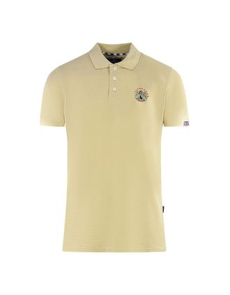 Aquascutum Mens Aquascutum London Crest Beige Polo Shirt - Tan - Size: 38