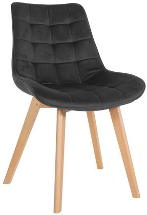 Clp Silla De Comedor Brook En Terciopelo Negro