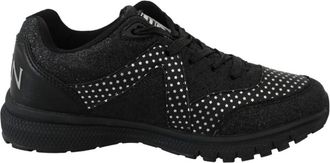 Plein Sport Glitter Star Print Sport Sneakers - Dames - Fitnessschoenen - Zwart - 36 EU - Polyester - Fitness