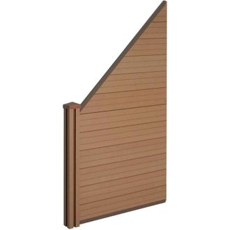 Hhg non utilizzato] Pannello supplementare frangivento fendivista obliquo sx privacy Sarthe wpc 98cm teak