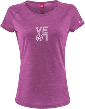 LOEFFLER Printshirt Velo Merino-Tencel Merinoshirt f&uuml;r Damen | lila