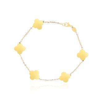 The Lovery Small Gold Clover Bracelet