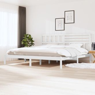 vidaXL Estructura De Cama Sin Colch&oacute;n Madera De Pino Blanco 200x200 Cm Vidaxl