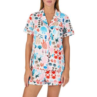 Kate Spade New York print short pajamas in White Multi at Nordstrom, Size X-Small