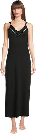 Cosabella Pima Lusso Maxi Sleep Dress Womens Clothing Black/Moon Ivory : XL (US Womens 14-16), Cotton/Modal