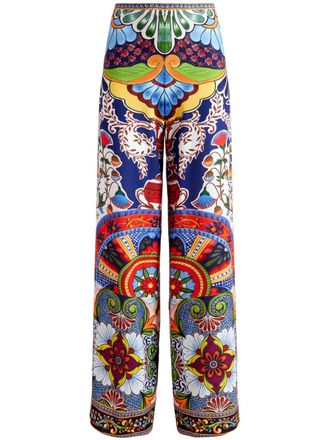 Alice & Olivia Athena Printed Trousers-Donna
