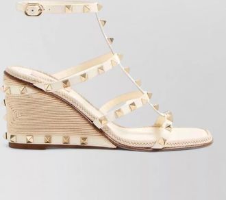 Valentino Garavani calfskin wedge sandals