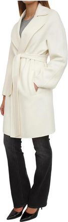 Max Mara Ajaccio Robe Coat - Dames - Jas met riem - Wit - M - Wol - Jassen