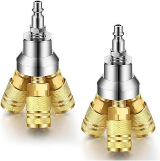 OEM Accesorios De Repuesto Para Separador De Colector De Aire De 3 V&iacute;as Para Compresor De Aire, Cable De Salida Industrial De 4 Puertos Con 3 Acopladores 
