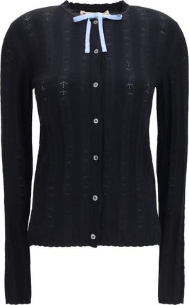 Marni Black Knitted Round Neck Cardigan